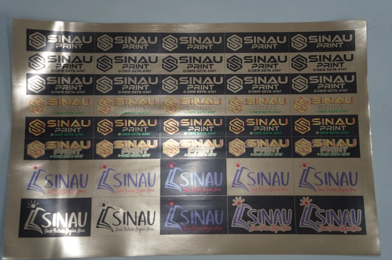 Stiker Gold dan Silver A3+